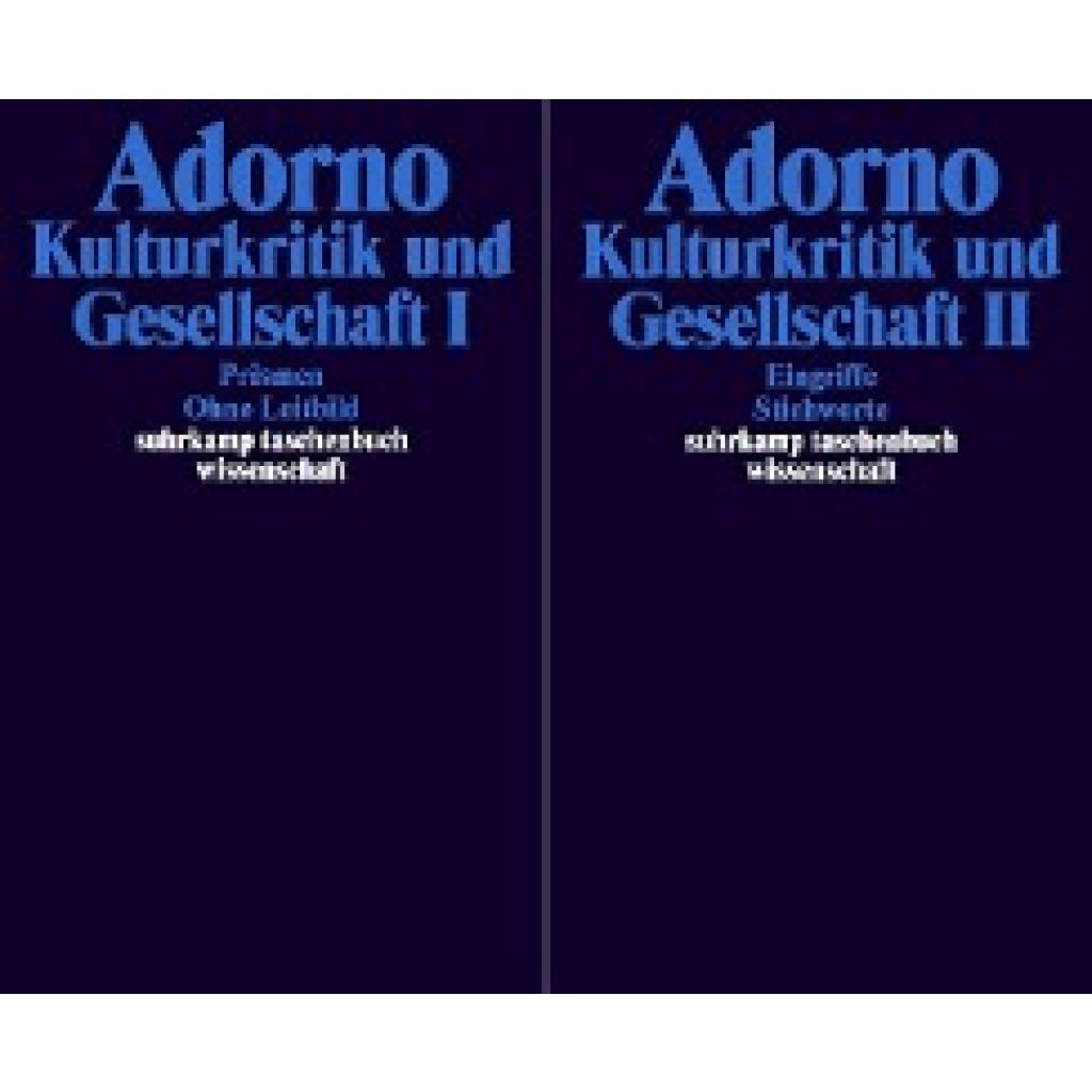 Adorno, Theodor W.: Gesammelte Schriften in 20 Bänden