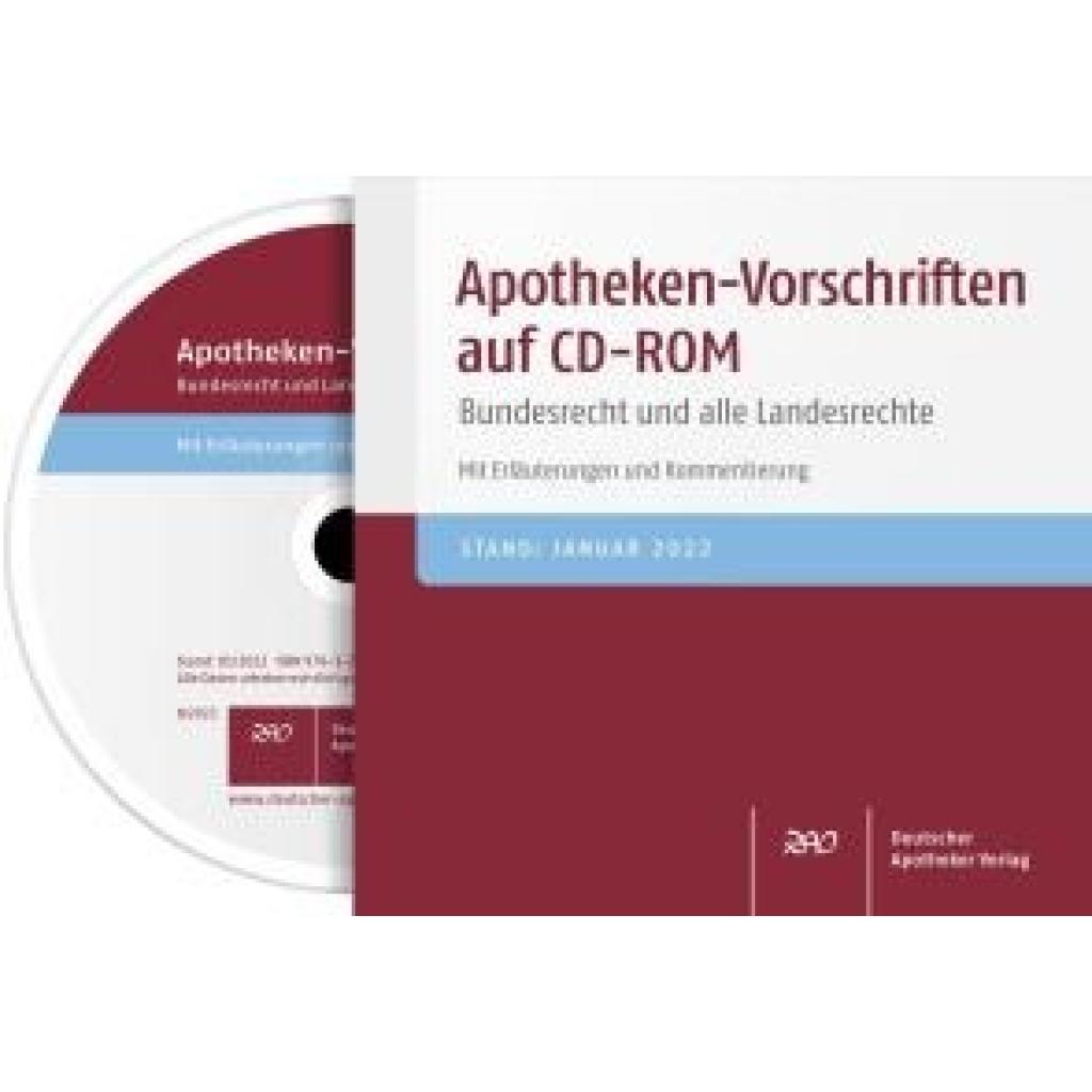 Apotheken-Vorschriften auf CD-ROM V2/2023