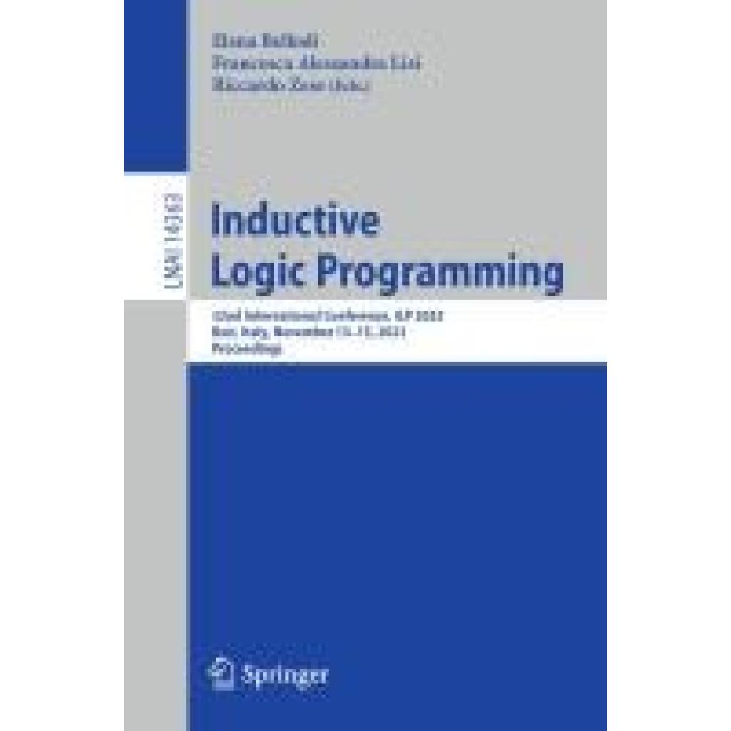 Inductive Logic Programming