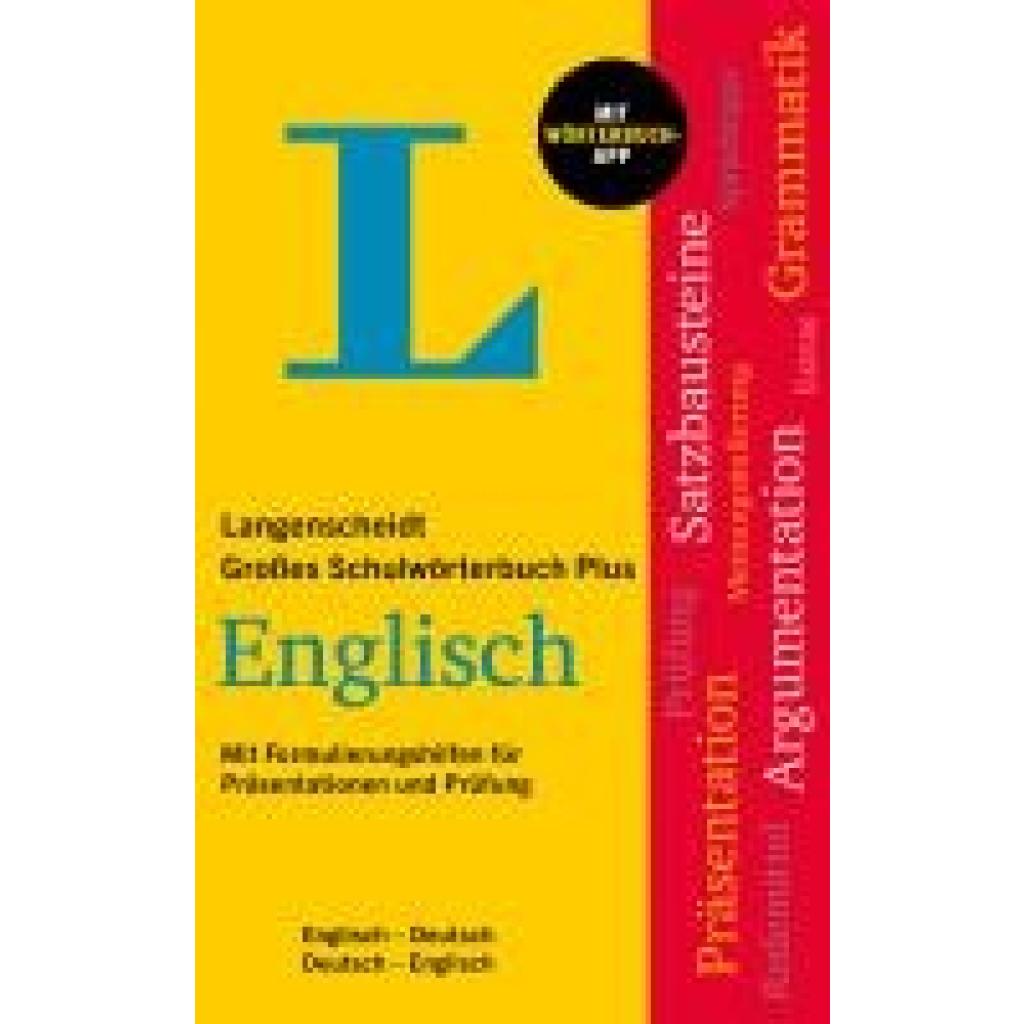 Langenscheidt Großes Schulwörterbuch Plus Englisch