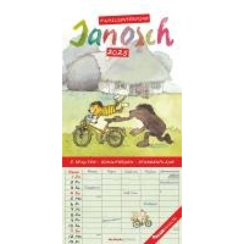 Janosch 2025 Familienplaner - Familien-Timer - Termin-Planer - Kinder-Kalender - Familien-Kalender - 22x45