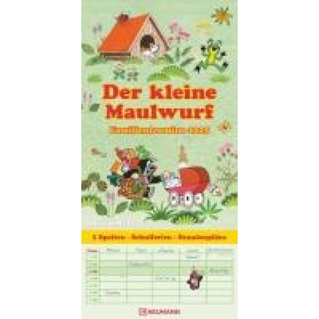 Der kleine Maulwurf 2025 Familienplaner - Familien-Timer - Termin-Planer - Kinder-Kalender - Familien-Kalender - 22x45