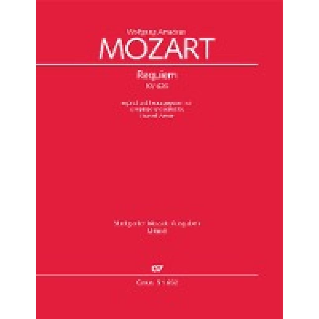 Mozart, Wolfgang Amadeus: Mozart: Requiem KV 626 (Klavierauszug)