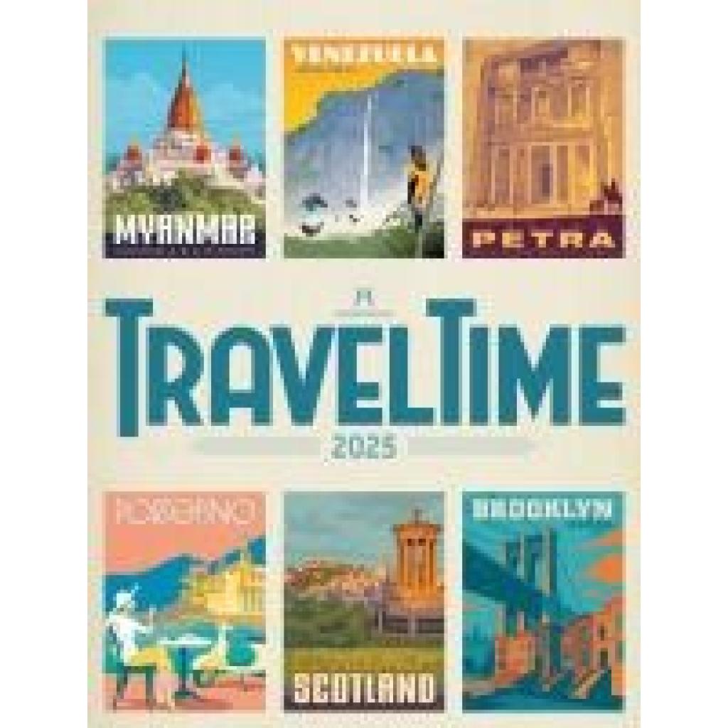 Ackermann Kunstverlag: Travel Time - Reise-Plakate Kalender 2025