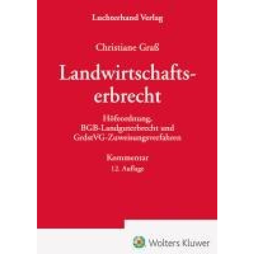 9783472098157 - Graß Christine Das Landwirtschaftserbrecht