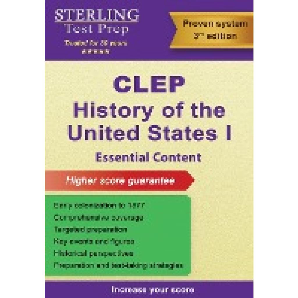 Test Prep, Sterling: CLEP History of the United States I