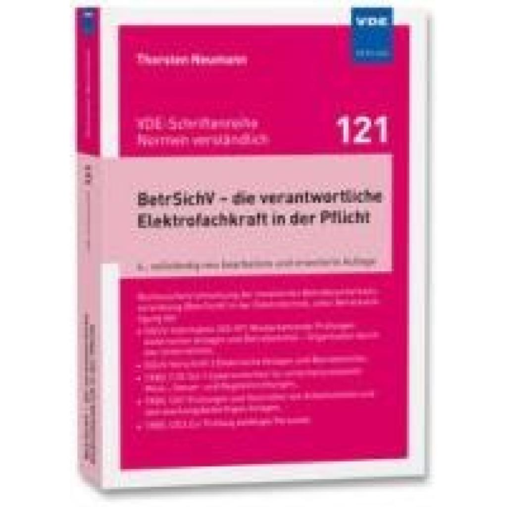 9783800762576 - BetrSichV - die verantwortliche Elektrofachkraft in der Pflicht - Thorsten Neumann Kartoniert (TB) 9783800762576 - BetrSichV - die verantwortliche Elektrofachkraft in der Pflicht - Thorsten Neumann Kartoniert (TB)