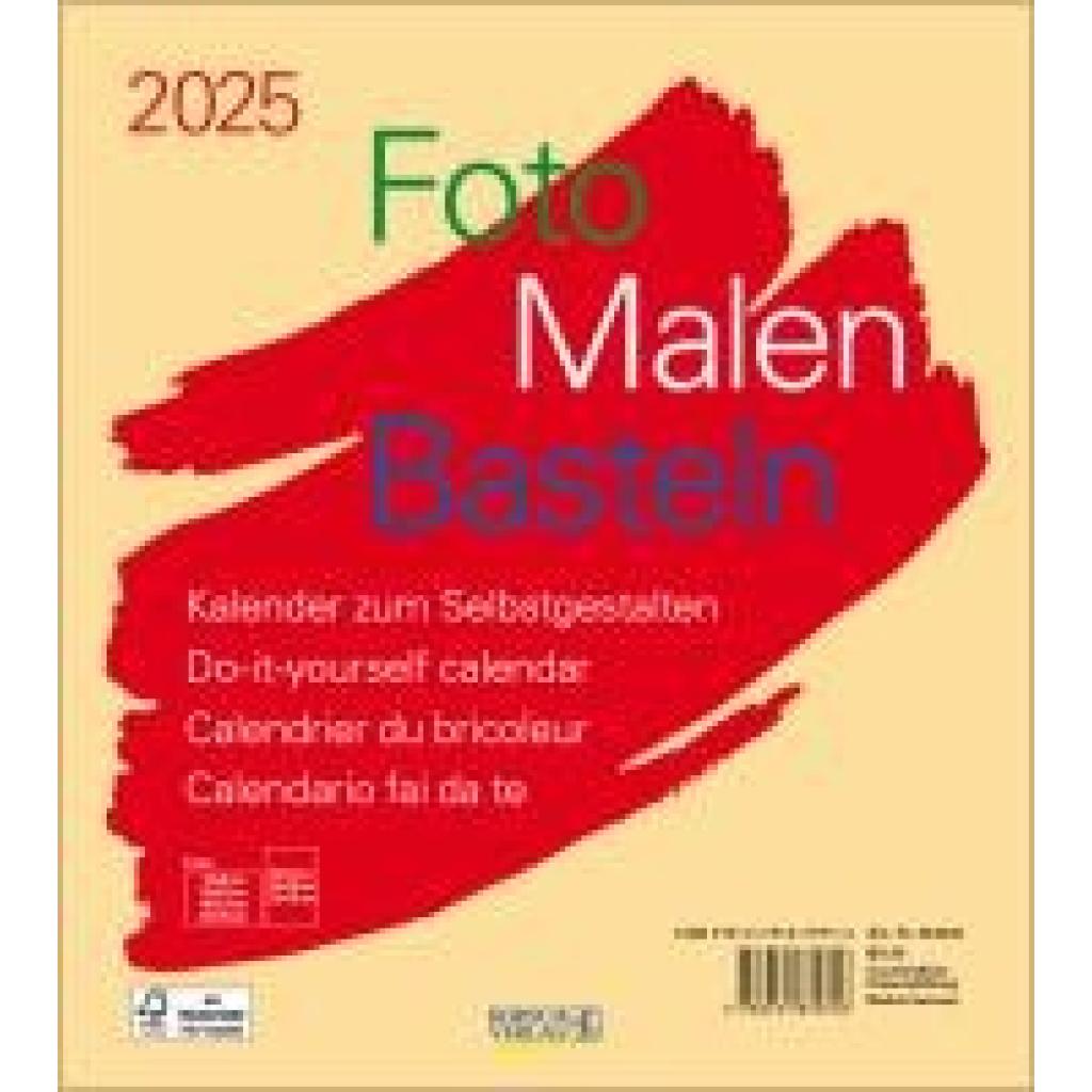 Foto-Malen-Basteln Bastelkalender beige 2025