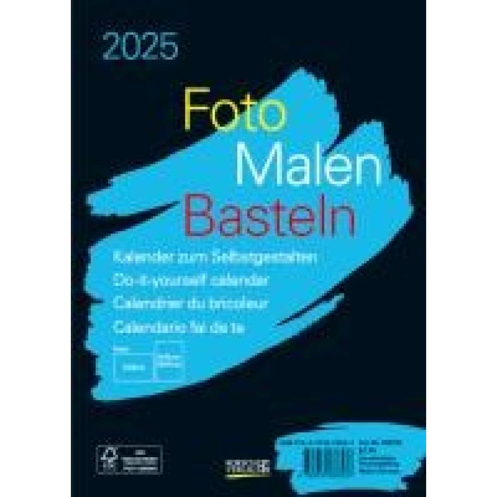 Foto-Malen-Basteln Bastelkalender A5 schwarz 2025