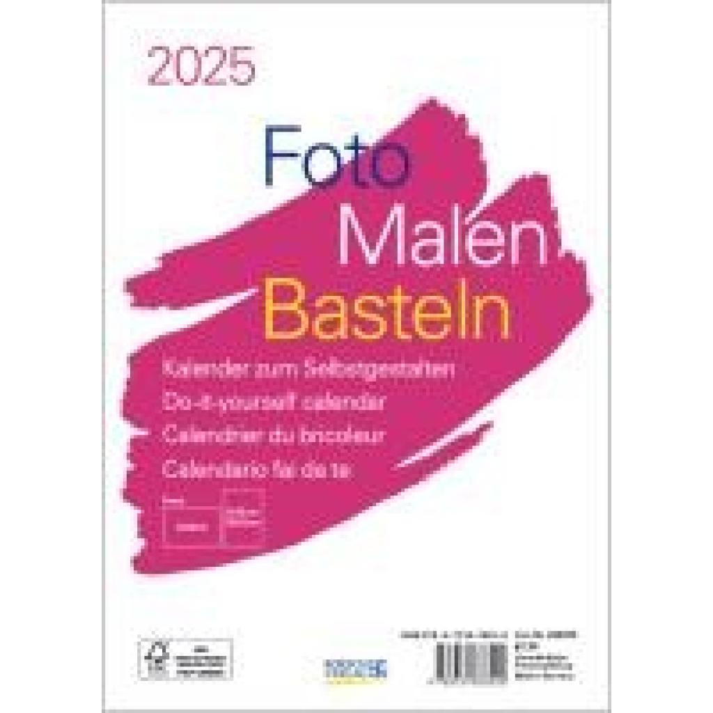 Foto-Malen-Basteln Bastelkalender A5 weiß 2025