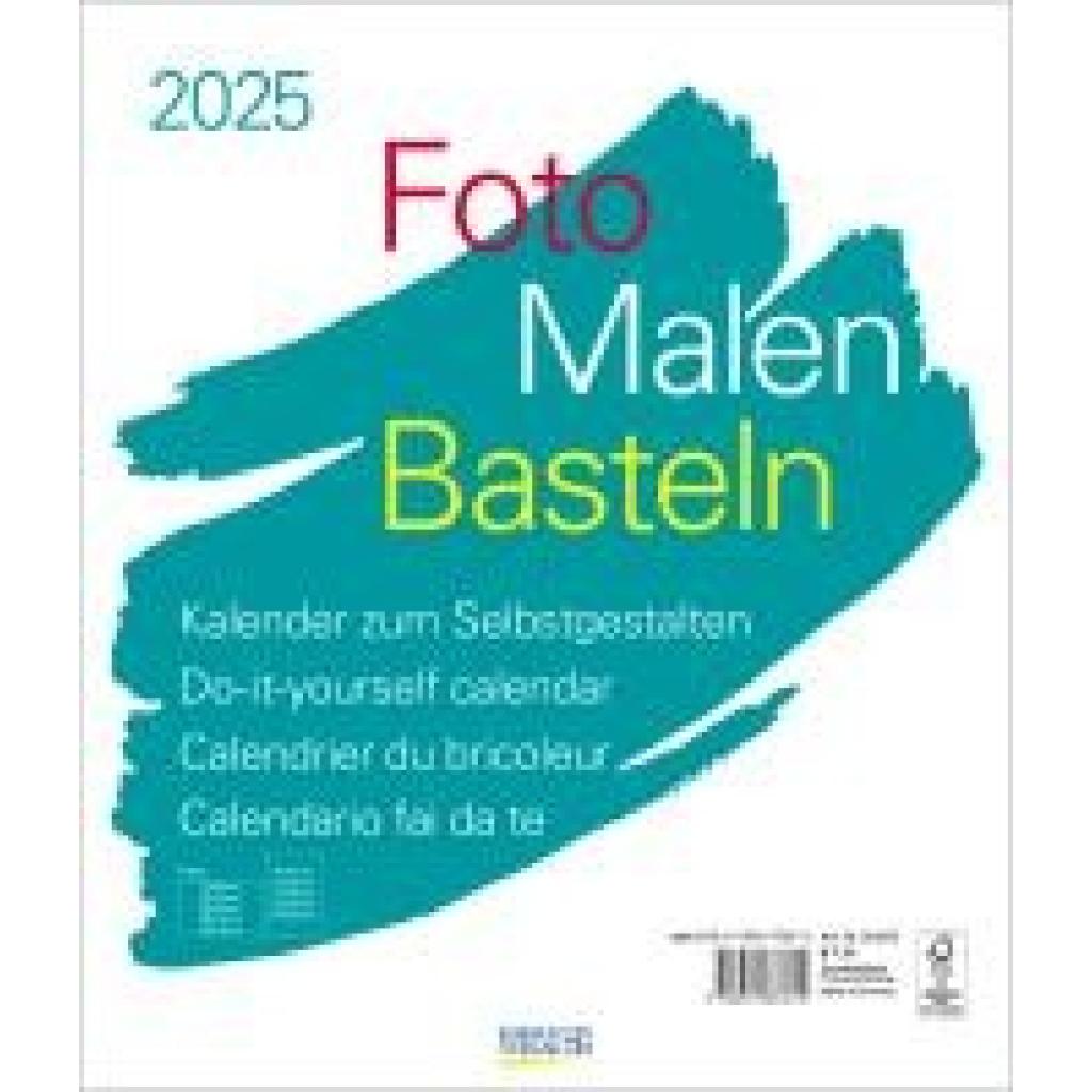 Foto-Malen-Basteln Bastelkalender weiß groß 2025