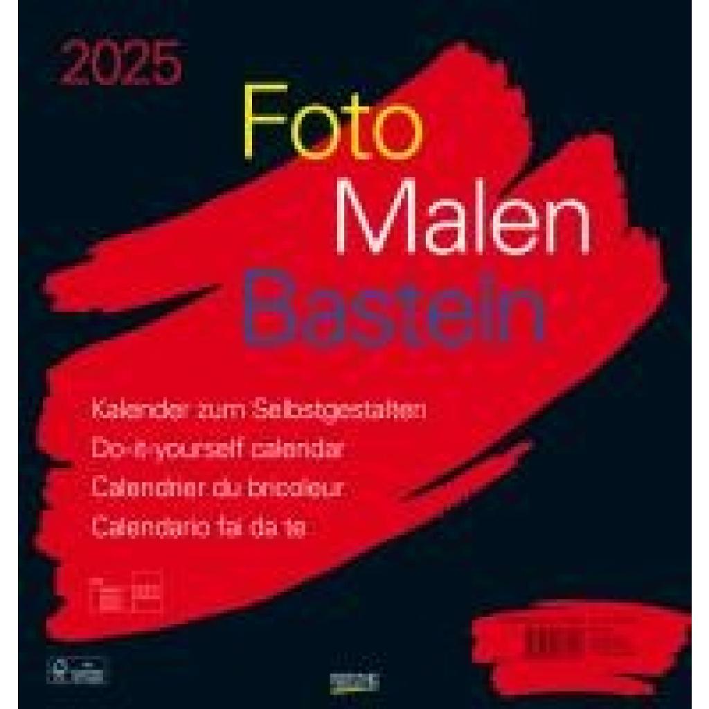 Foto-Malen-Basteln Bastelkalender schwarz groß 2025