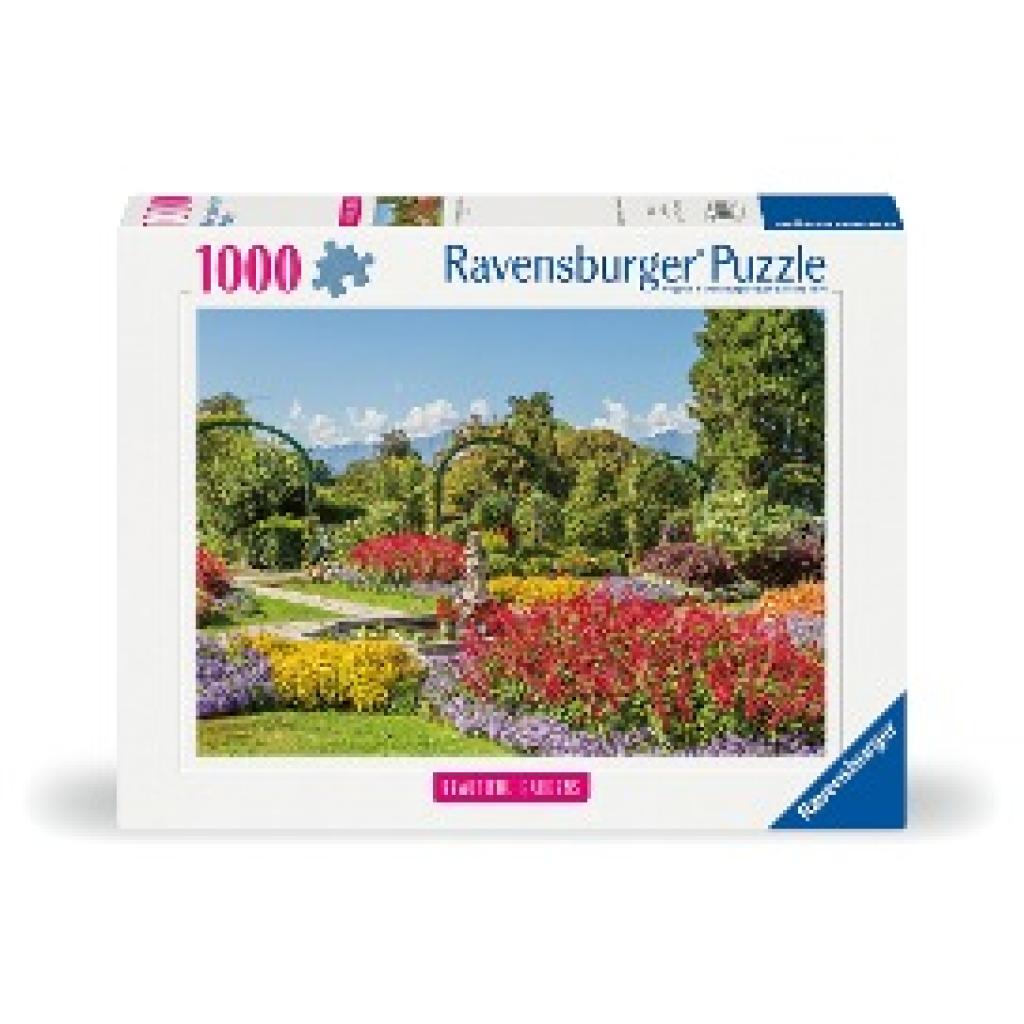 Ravensburger Puzzle 12000852, Beautiful Gardens - Park der Villa Pallavicino, Stresa, Italien - 1000 Teile Puzzle für Er