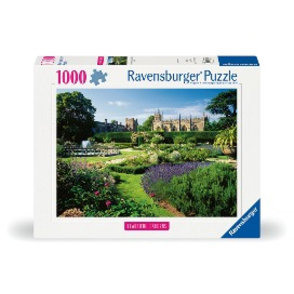 Ravensburger Puzzle 12000848, Beautiful Gardens - Queen's Garden, Sudeley Castle, England - 1000 Teile Puzzle für Erwach