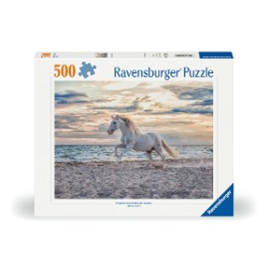 Ravensburger Puzzle 12000222 - Pferd am Strand - 500 Teile Puzzle für Erwachsene und Kinder ab 10 Jahren, Pferde-Puzzle