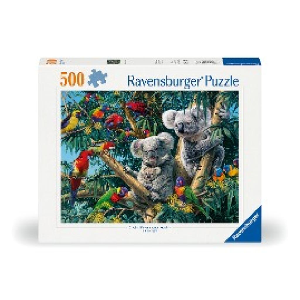 Ravensburger Puzzle 12000206 - Koalas im Baum - 500 Teile Puzzle für Erwachsene und Kinder ab 10 Jahren, Puzzle mit Tier