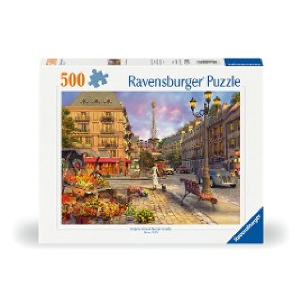 Ravensburger Puzzle 12000198 - Spaziergang durch Paris - 500 Teile Puzzle für Erwachsene und Kinder ab 10 Jahren, Puzzle