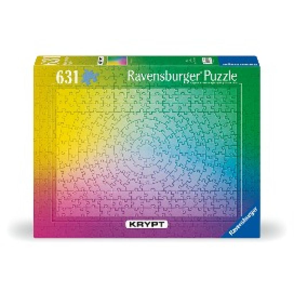 Ravensburger Puzzle 12000146 - Krypt Puzzle Gradient - Schweres Puzzle für Erwachsene und Kinder ab 14 Jahren, mit 631 T
