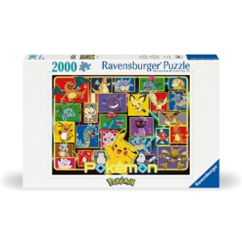 Ravensburger Puzzle 12001130 - Leuchtende Pokémon - 2000 Teile Pokémon Puzzle für Erwachsene und Kinder ab 14 Jahren