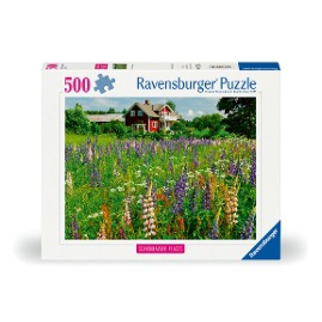 Ravensburger Puzzle 12000844, Scandinavian Places - Bauernhof in Schweden - 500 Teile Puzzle für Erwachsene und Kinder a