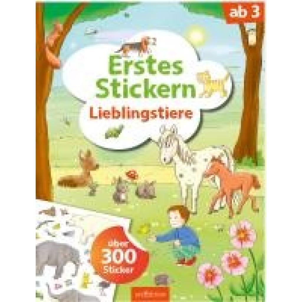 Erstes Stickern Lieblingstiere