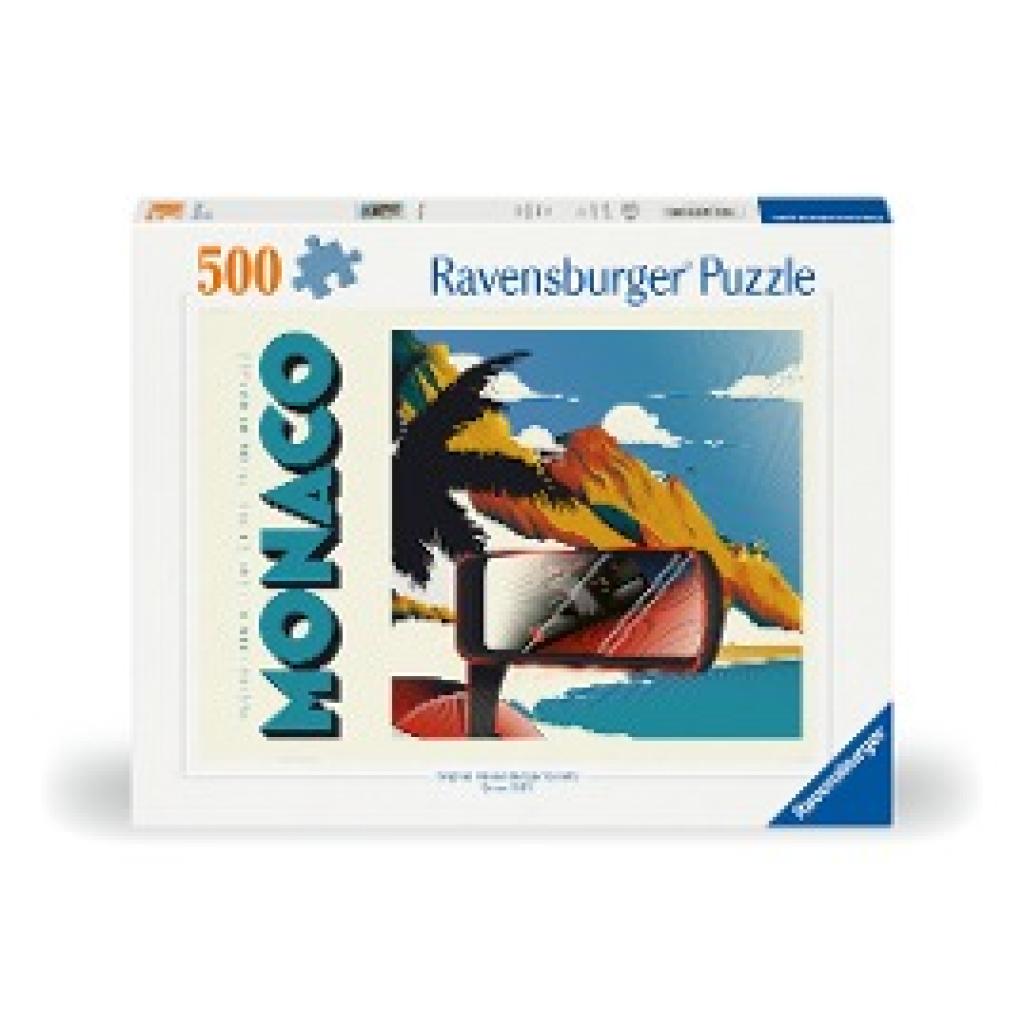 Ravensburger Puzzle 12000774 - Großer Preis von Monaco - 500 Teile Puzzle für Erwachsene ab 12 Jahren