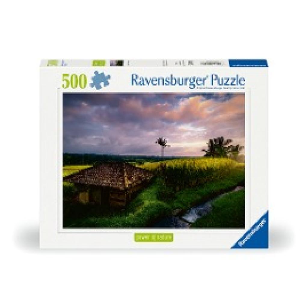 Ravensburger Puzzle Nature Edition 12000642 Reisfelder im Norden von Bali 500 Teile Puzzle