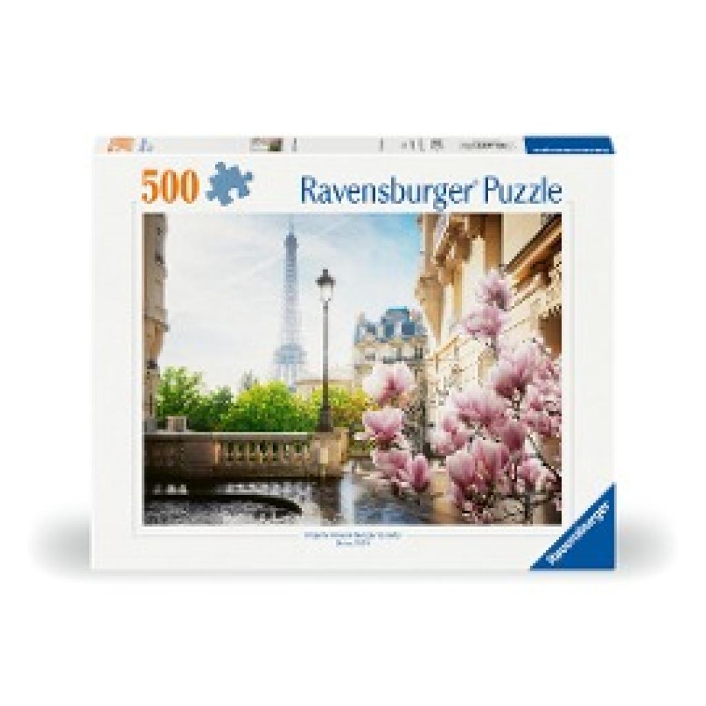 Ravensburger Puzzle 12000366 - Frühling in Paris - 500 Teile Puzzle für Erwachsene und Kinder ab 12 Jahren