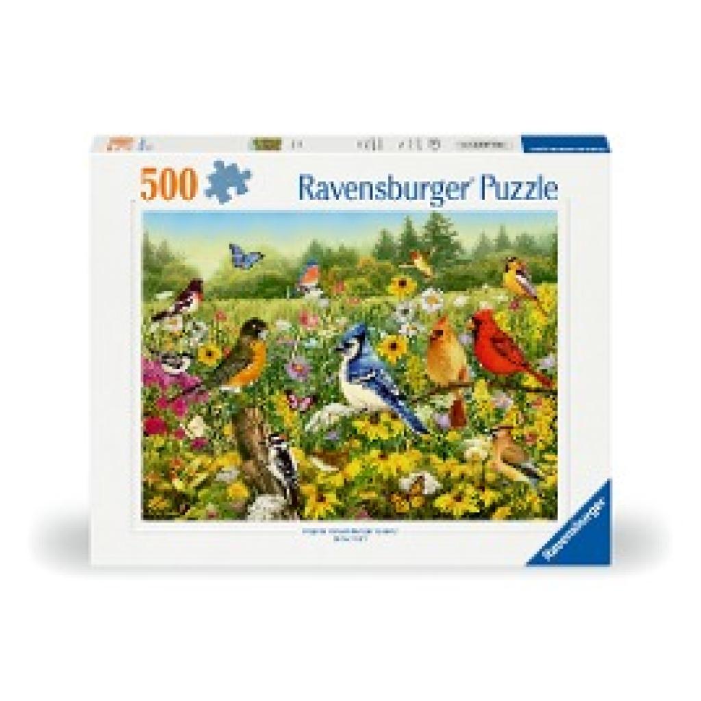 Ravensburger Puzzle 12000336 - Vogelwiese - 500 Teile Puzzle für Erwachsene und Kinder ab 12 Jahren