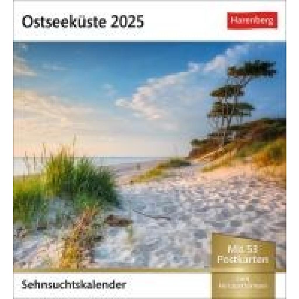 Ostseeküste Sehnsuchtskalender 2025 - Wochenkalender mit 53 Postkarten