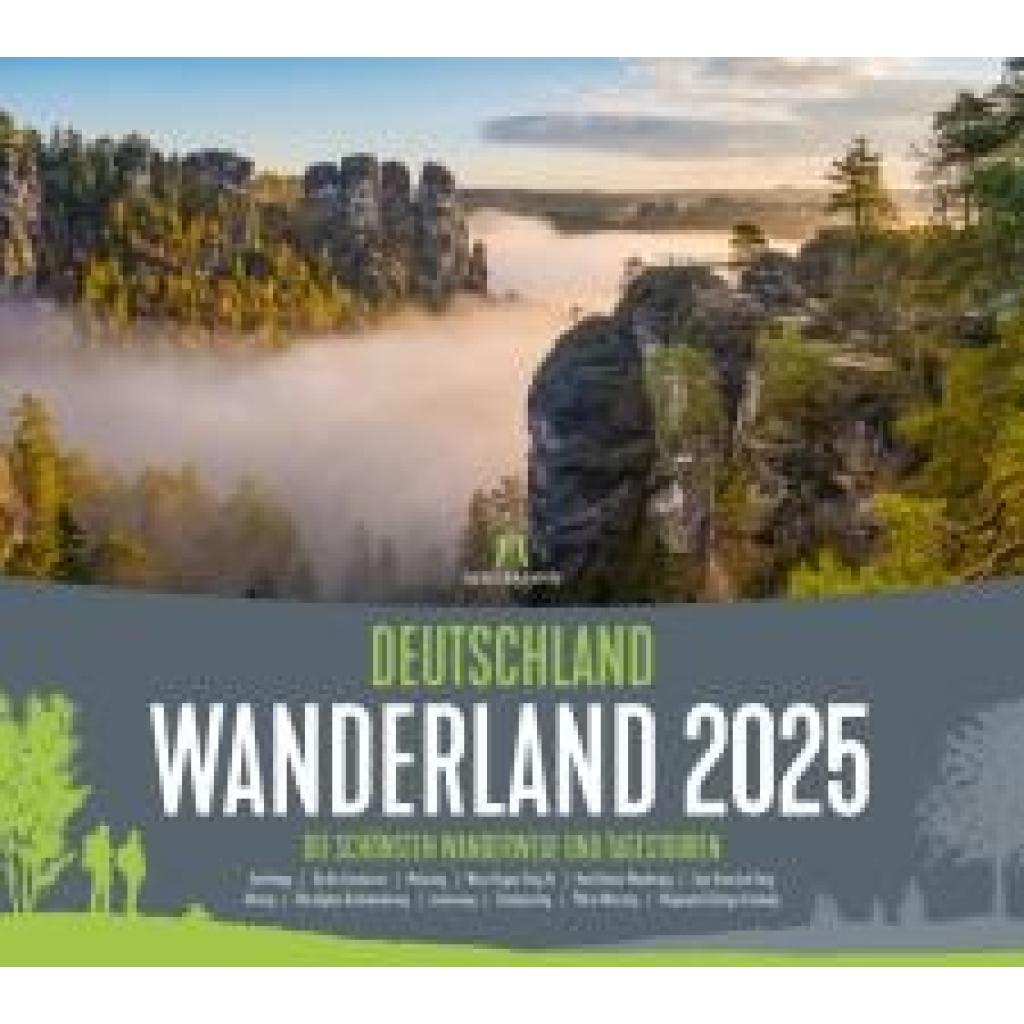 Ackermann Kunstverlag: Deutschland Wanderland - Die schönsten Wanderwege Kalender 2025