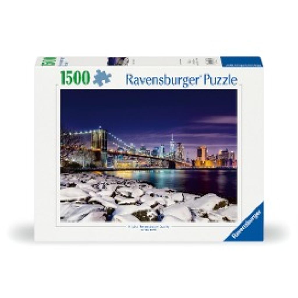 Ravensburger Puzzle 12000734 - Winter in New York - 1500 Teile Puzzle für Kinder und Erwachsene ab 14 Jahren