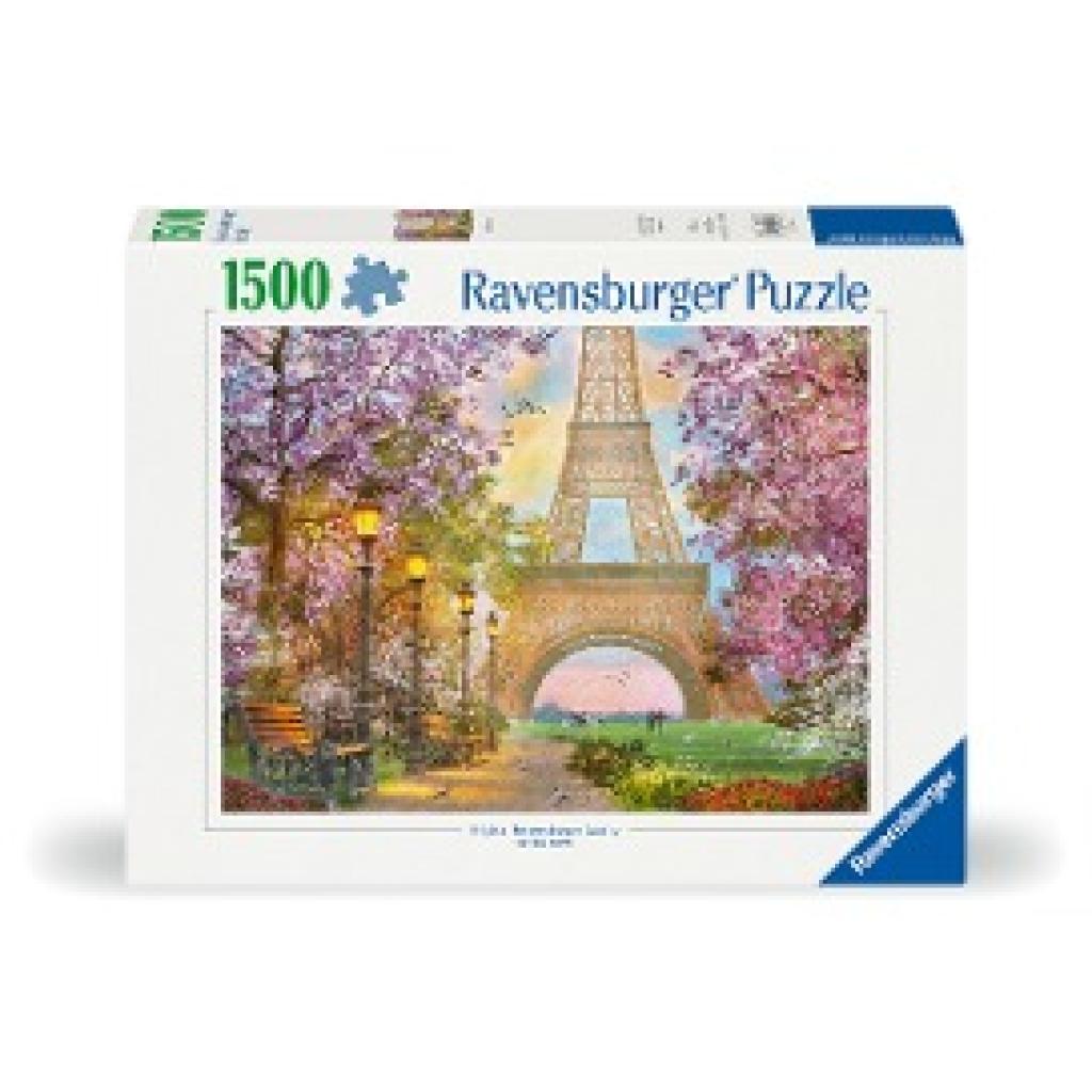 Ravensburger Puzzle 12000694 - Verliebt in Paris - 1500 Teile Puzzle für Erwachsene und Kinder ab 14 Jahren, Puzzle mit 