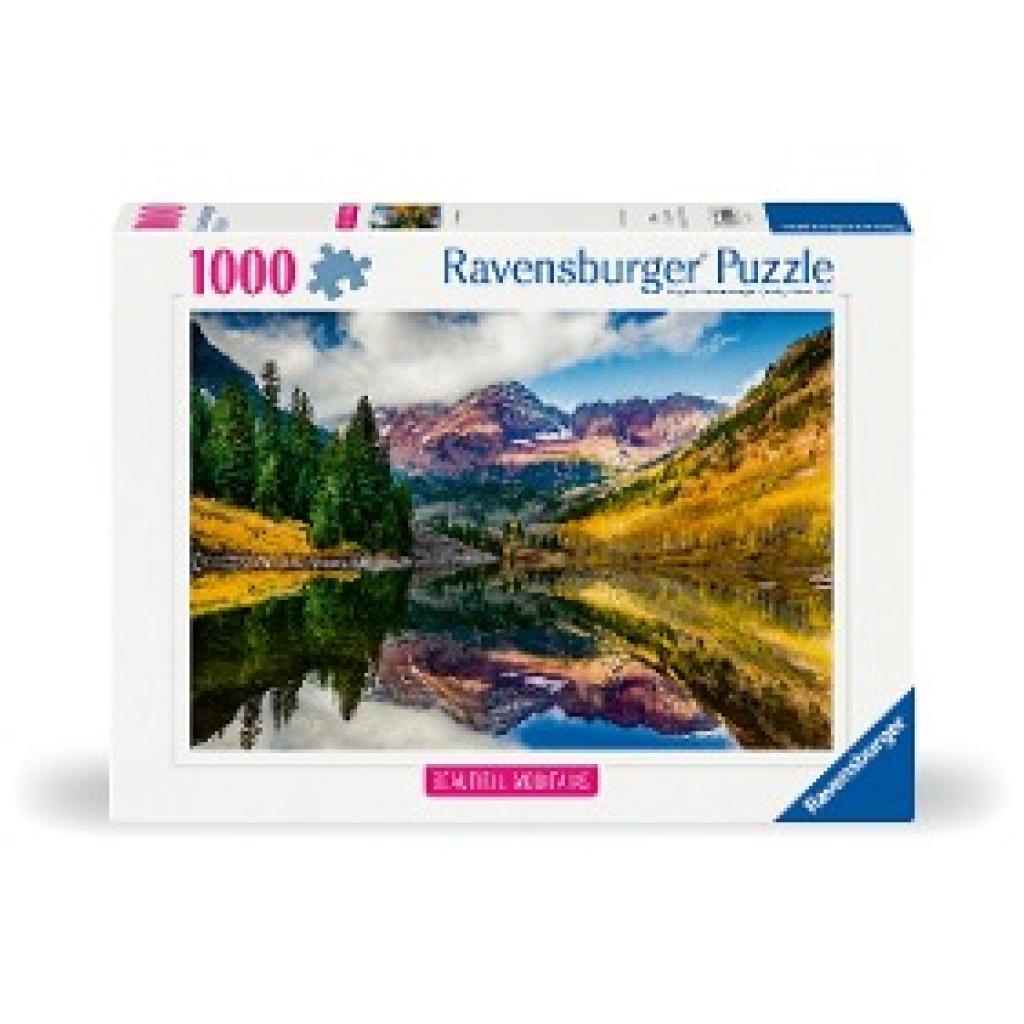 Ravensburger Puzzle 12000255 - Aspen, Colorado - 1000 Teile Puzzle, Beautiful Mountains Kollektion, für Erwachsene und K