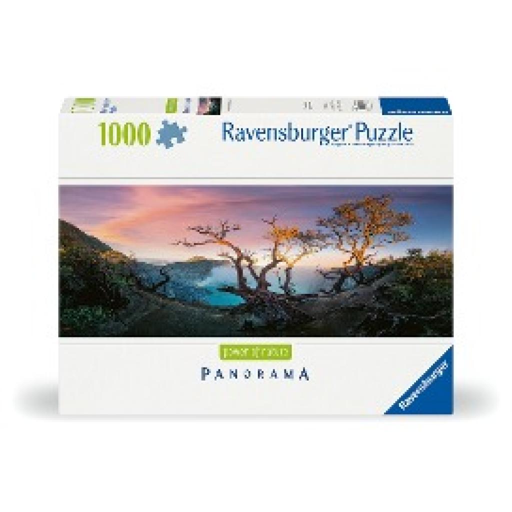 Ravensburger Puzzle 12000175 - Schwefelsäure See am Mount Ijen, Java - 1000 Teile Nature Edition Puzzle für Erwachsene u