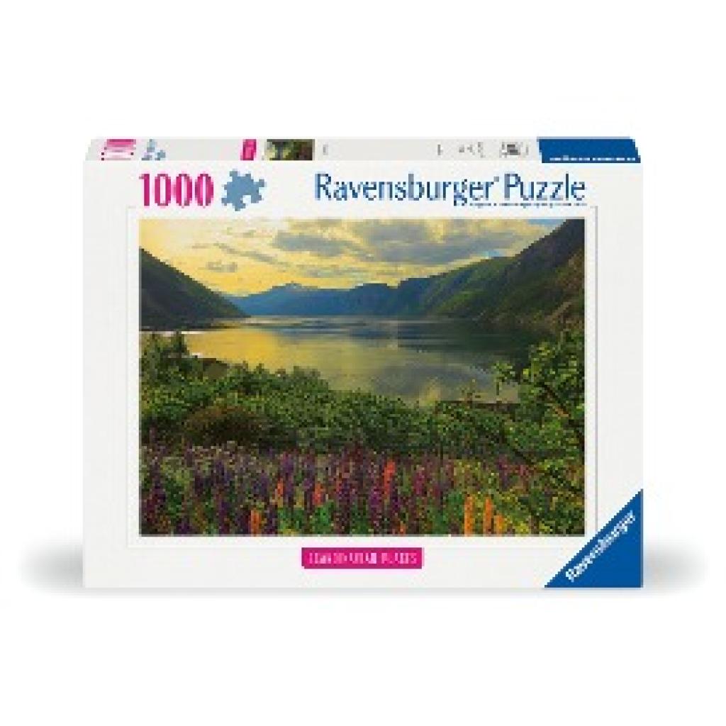 Ravensburger Puzzle Scandinavian Places 12000115 - Fjord in Norwegen - 1000 Teile Puzzle für Erwachsene und Kinder ab 14