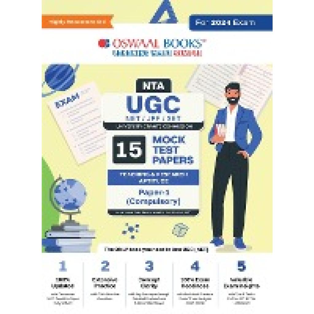 Oswaal Editorial Board: Oswaal NTA UGC NET/JRF/SET Paper-1 (Compulsory) | 15 Year's Mock Test Papers Teaching & Research