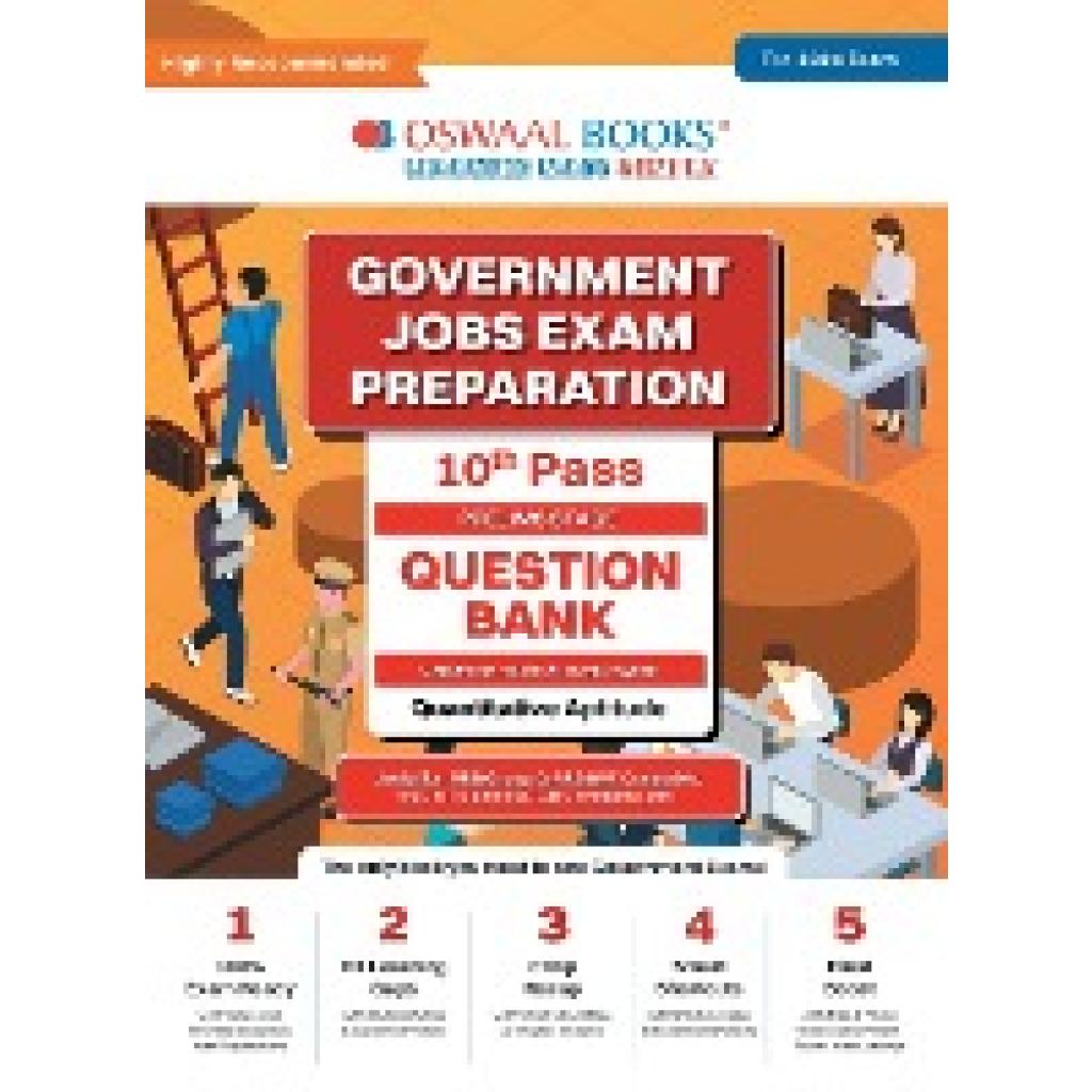 Oswaal Editorial Board: Oswaal Government Exams Question Bank 10th Pass | Quantitative Aptitude | for 2024 Exam