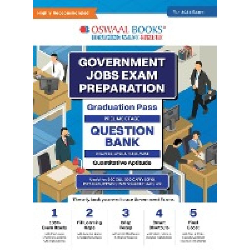 Oswaal Editorial Board: Oswaal Government Exams Question Bank Graduation Pass | Quantitative Aptitude | for 2024 Exam