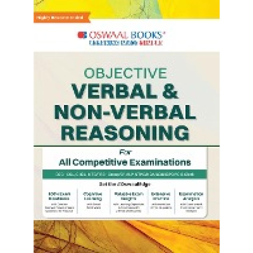 Oswaal Editorial Board: Oswaal Objective Verbal & Non-Verbal, Reasoning for all Competitive Examination, Chapter-wise & 