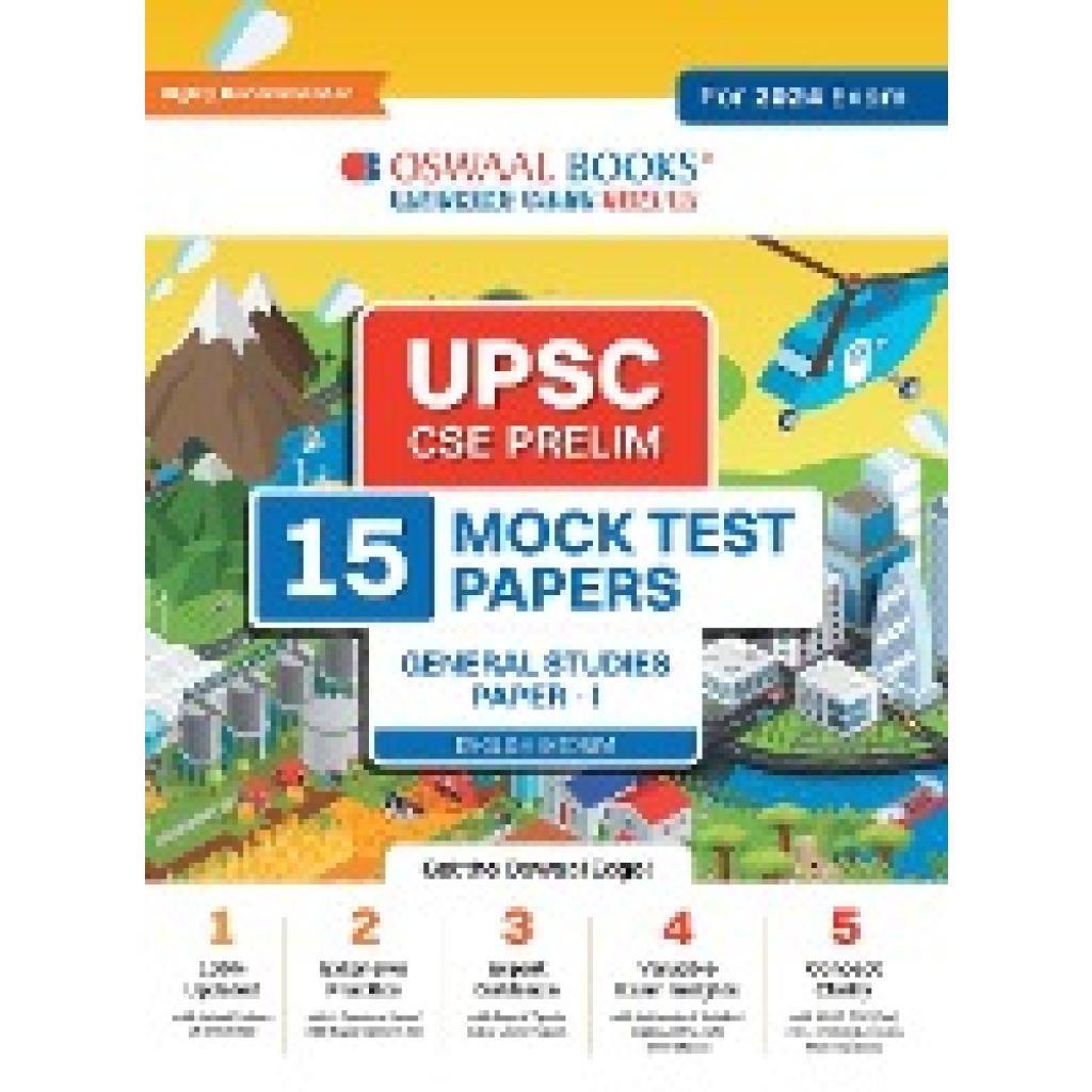 Oswaal Editorial Board: Oswaal UPSC CSE Prelims 15 Mock Test Papers General Studies Paper-1 | For 2024 Exam
