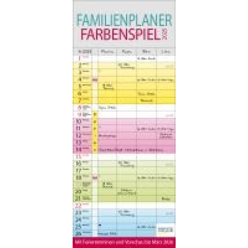 Familienplaner Farbenspiel 2025