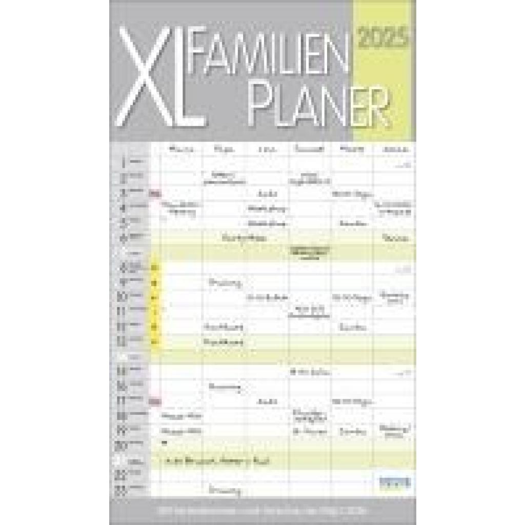 XL Familienplaner Pastell 2025