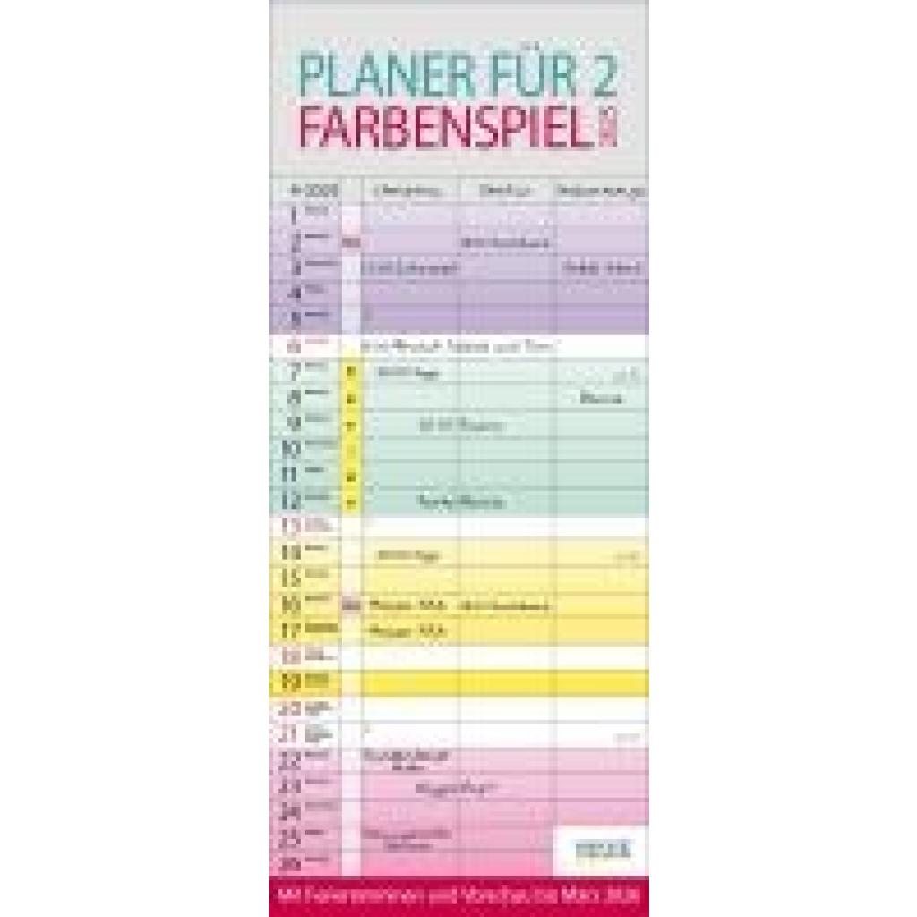 Farbenspiel - Planer für 2 2025