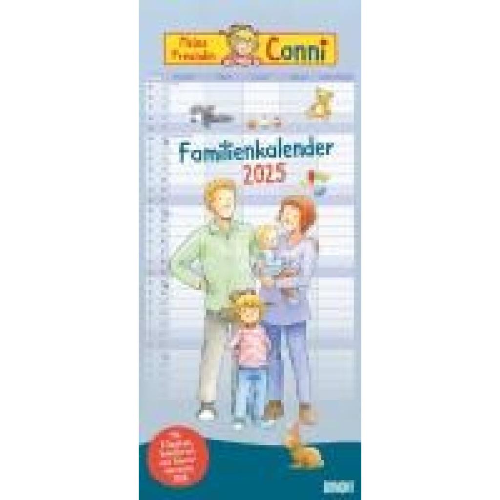 Conni Familienkalender 2025 - Wandkalender - Familienplaner mit 5 Spalten - Format 22 x 49,5 cm