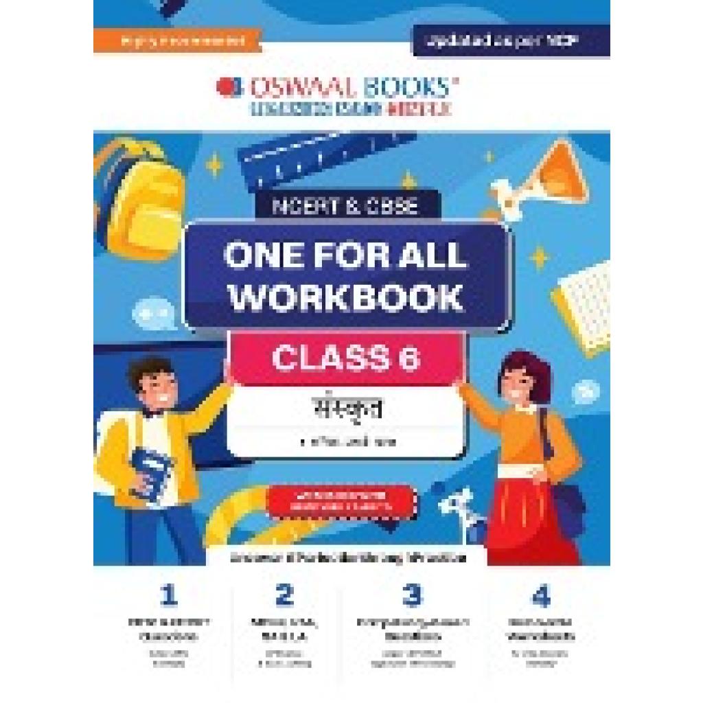 Oswaal Editorial Board: Oswaal NCERT & CBSE One for all Workbook | Sanskrit | Class 6 | Updated as per NCF | MCQ's | VSA