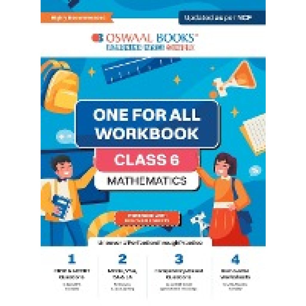 Oswaal Editorial Board: Oswaal NCERT & CBSE One For All Workbook | Mathematics | Class 6 | Updated As Per NCF | MCQ's | 