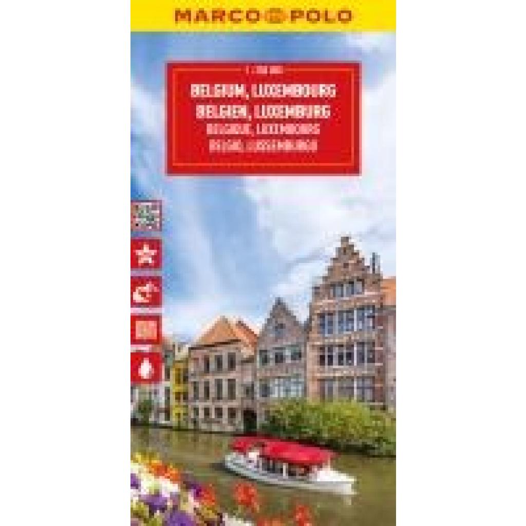 MARCO POLO Reisekarte Belgien, Luxemburg 1:250.000