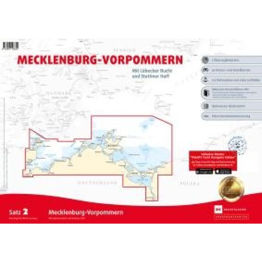 Sportbootkarten Satz 2: Mecklenburg-Vorpommern (Ausgabe 2024)