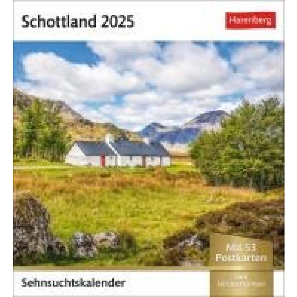 Frischknecht, Patrick: Schottland Sehnsuchtskalender 2025 - Wochenkalender mit 53 Postkarten